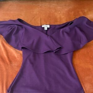 Charlotte Russe Purple Off-Shoulder Blouse